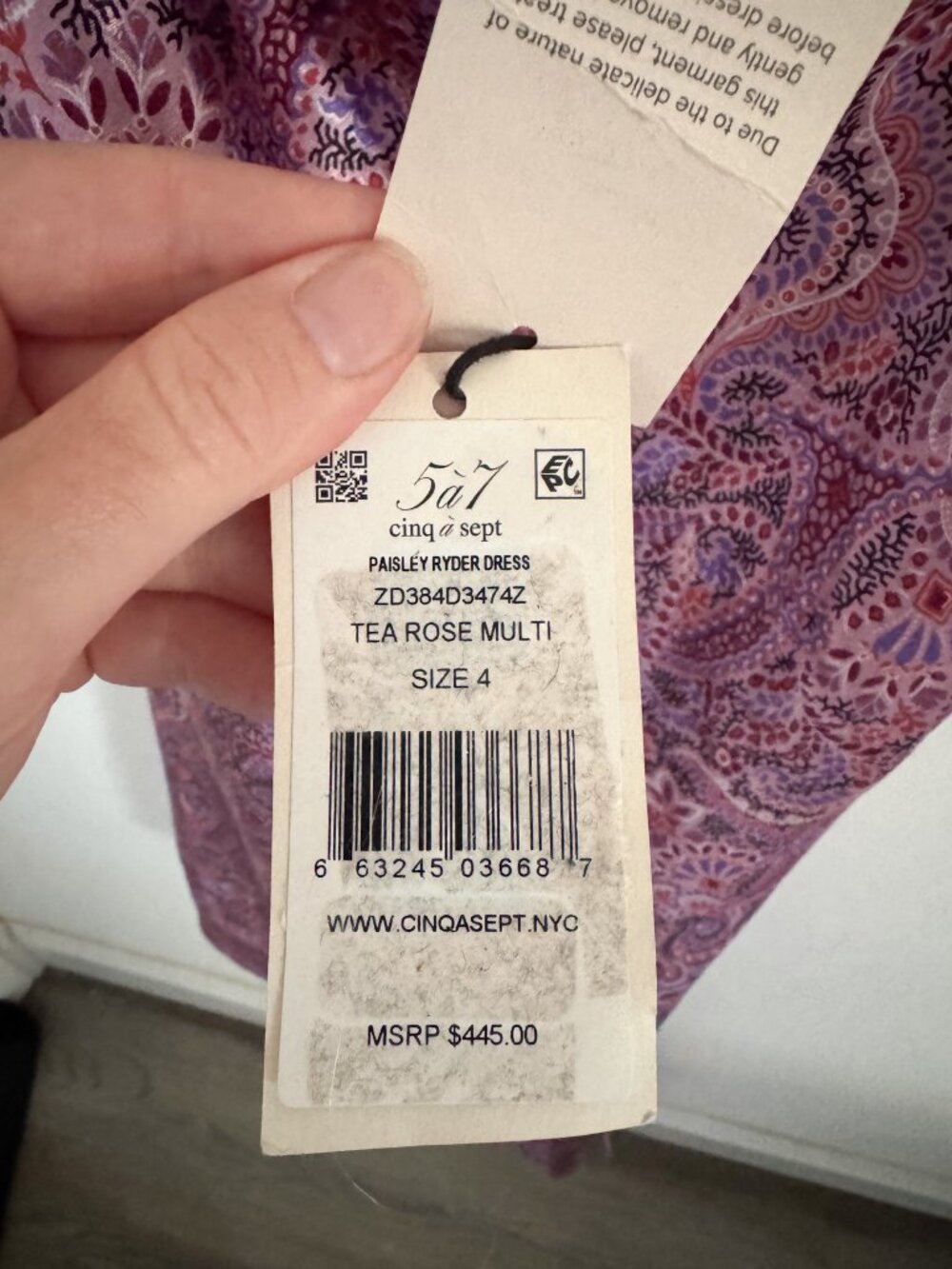 NWT Cinq a Sept Pink Paisley Ryder Mini Dress 4 - Picture 6 of 7